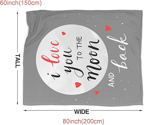 Miniatura 4 de Manta de regalo I Love You, manta de franela suave y transpirable, manta para novia, esposa o ser querido, mantas para cumpleaños y aniversarios, 60