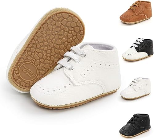 Miamooi Mocasines clásicos de piel sintética para bebés, niños y niñas, zapatos de vestir de boda para niños pequeños, zapatos formales planos para