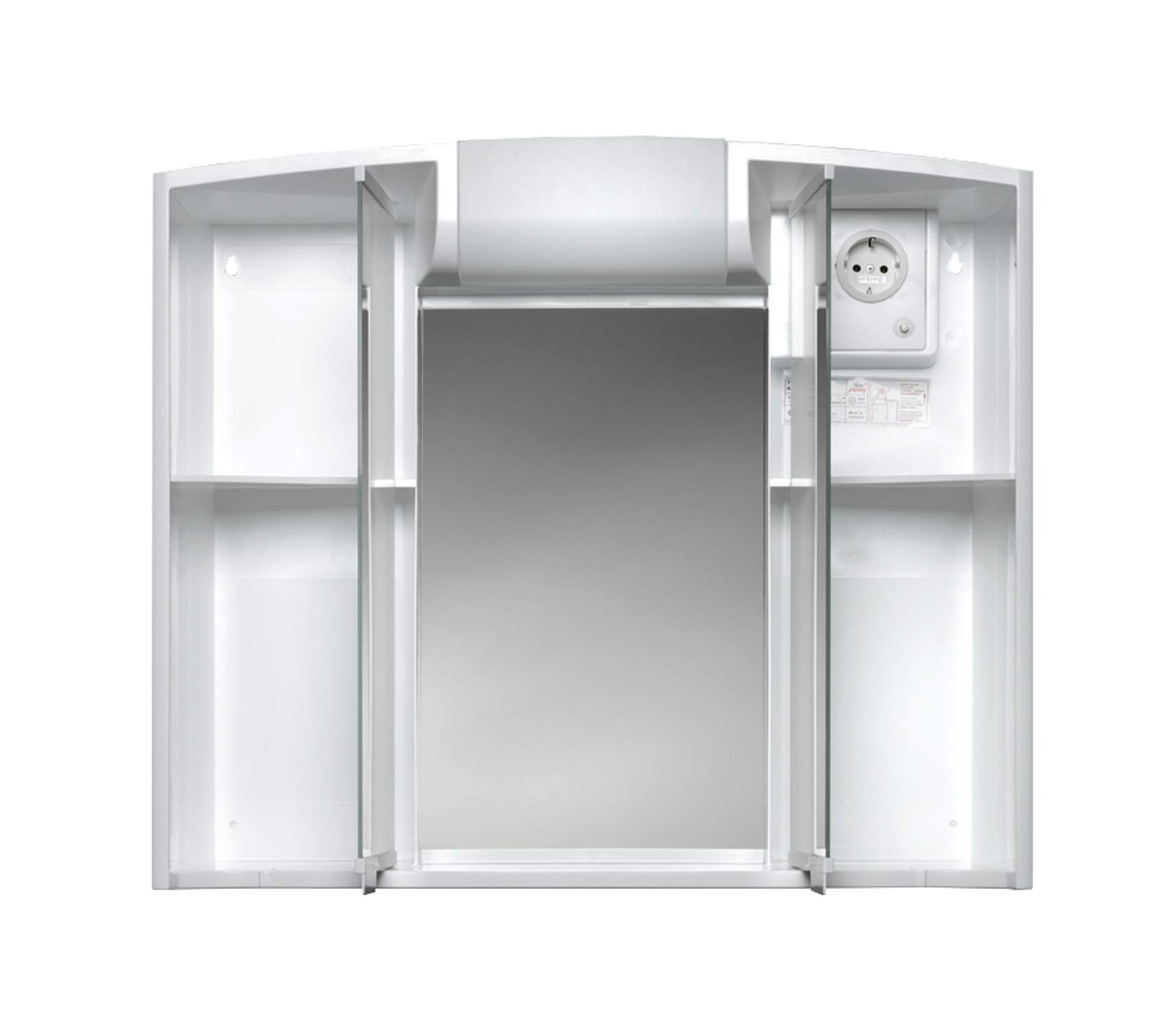 JOKEY Armario con espejo Angy - Ancho 59 cm - blanco – con la iluminacion - blanco – Espejo de baño