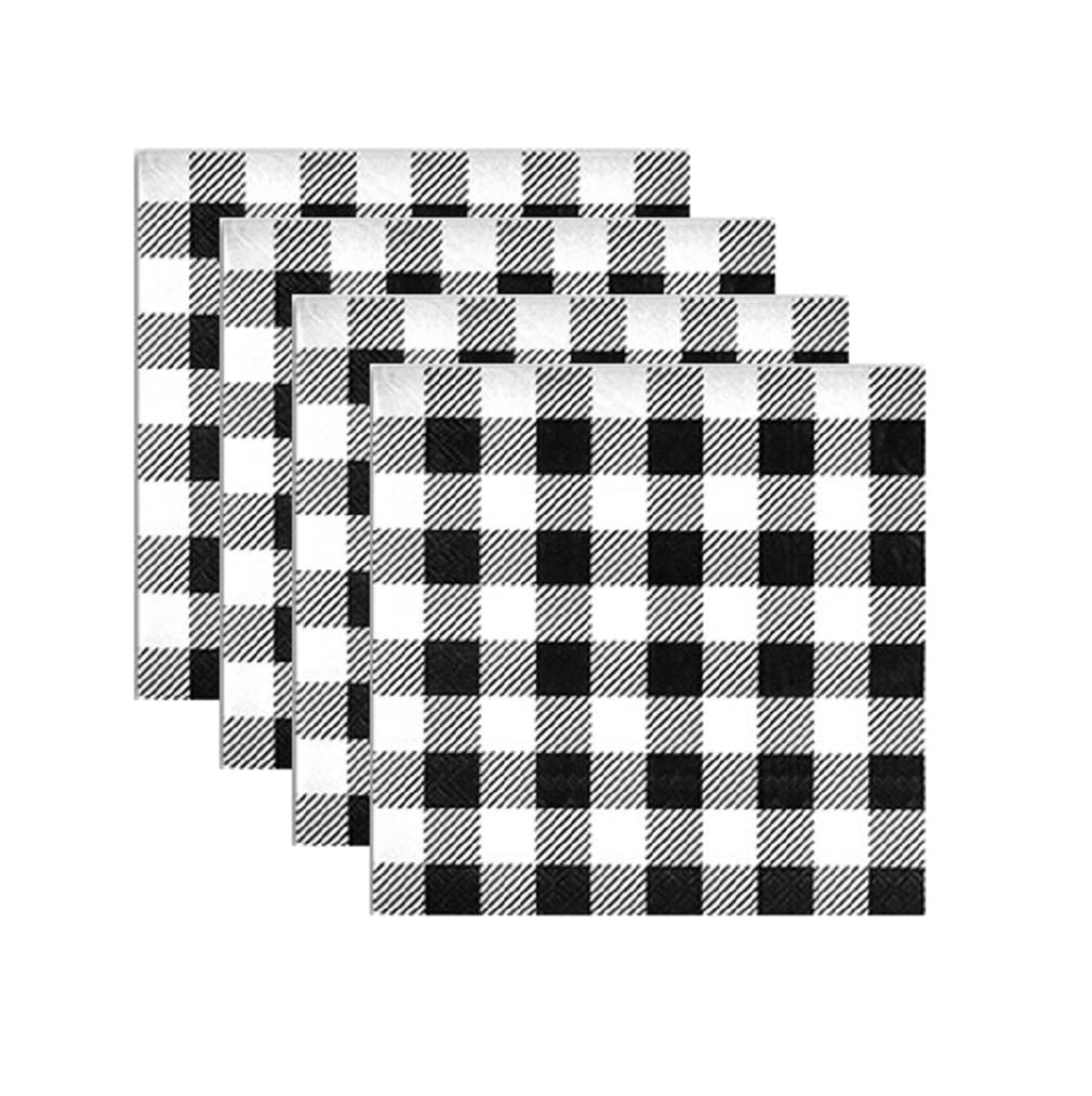 Beistle Servilletas De Papel Con Diseño De Vaca Negro/Blanco