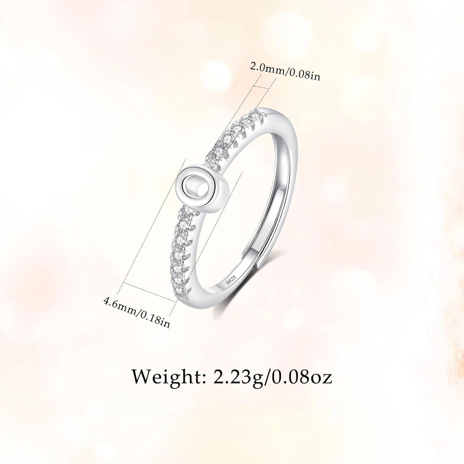 INFUSEU O Initial Rings for Women Teen Sterling Silver 925 Letter Jewelry Stacking Alphabet Monogram Toe Stackable Stacks Adjustable 7 6 8 Girlfriend Birthday - Image 6