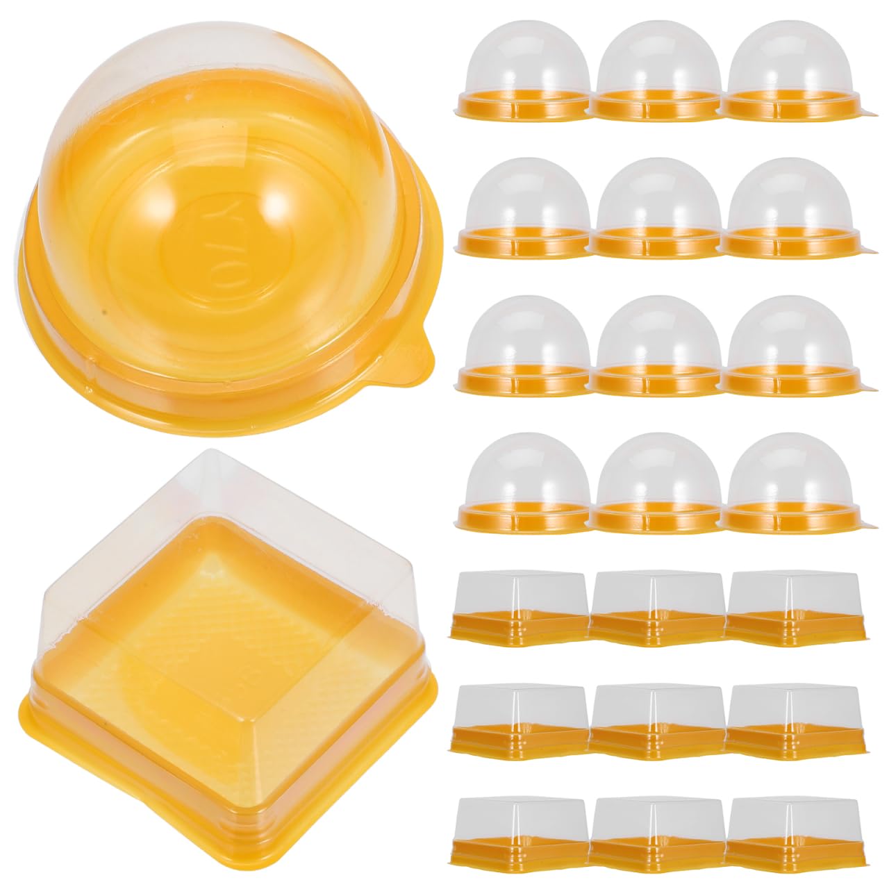 Boîtes à cupcakes transparentes DOITOOL x100 en plastique pour gâteaux de mariage