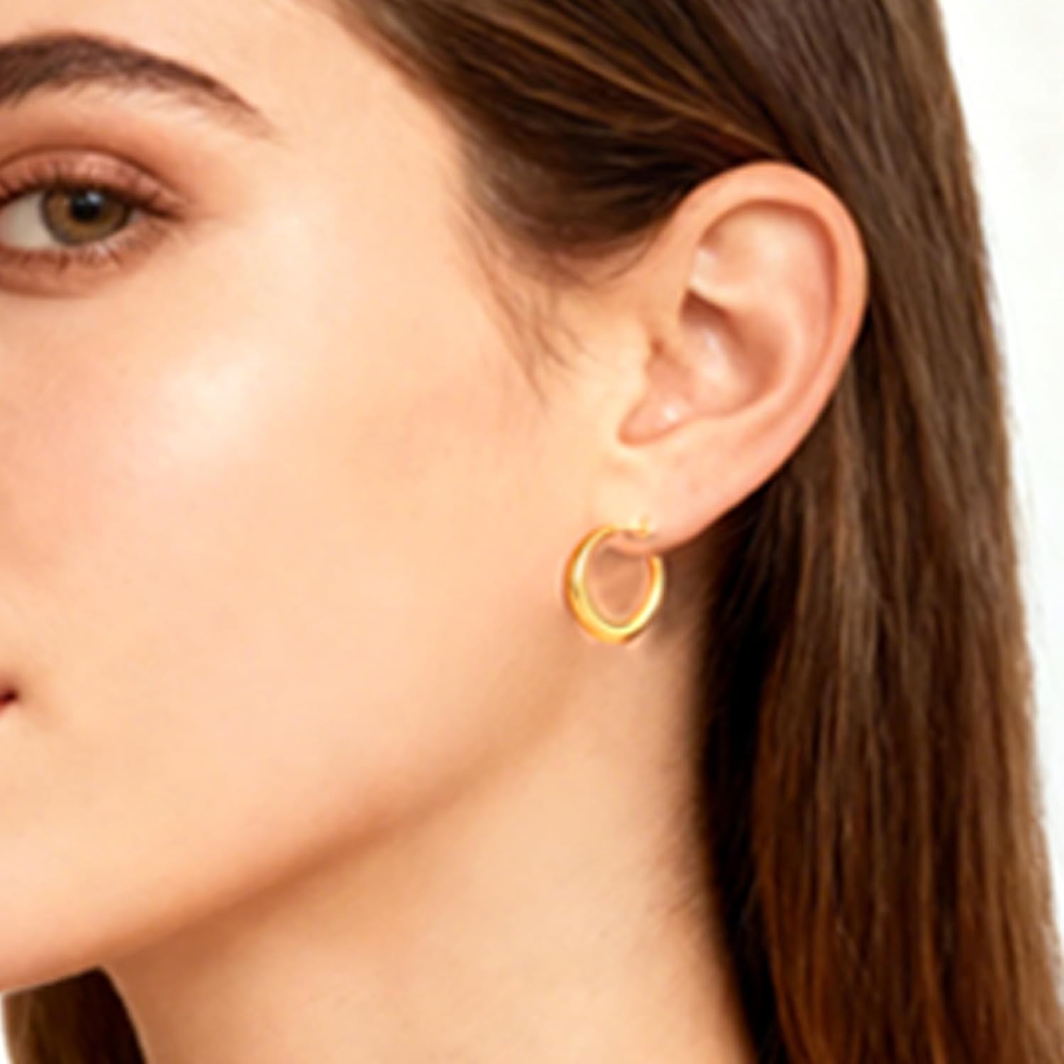 3/6 Pairs of Hypoallergenic Mini Gold Stud Earrings for Women, Shiny High Polish Hypoallergenic Ear Jewelry for Women, Mixed Styles (Ball, Teardrop, Geometry) Gift bag - Image 3