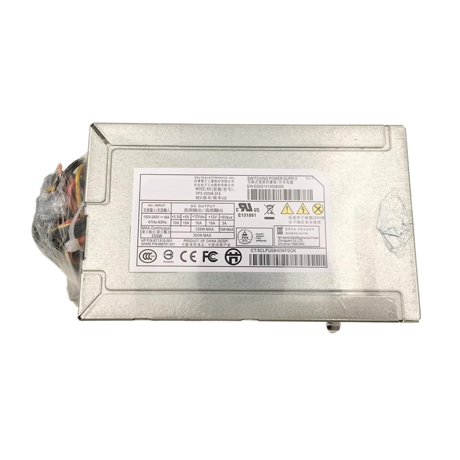 JJKKOZVQF ML310e V2 350W Power Supply DPS-350AB-20 A 671310-001 686761-001