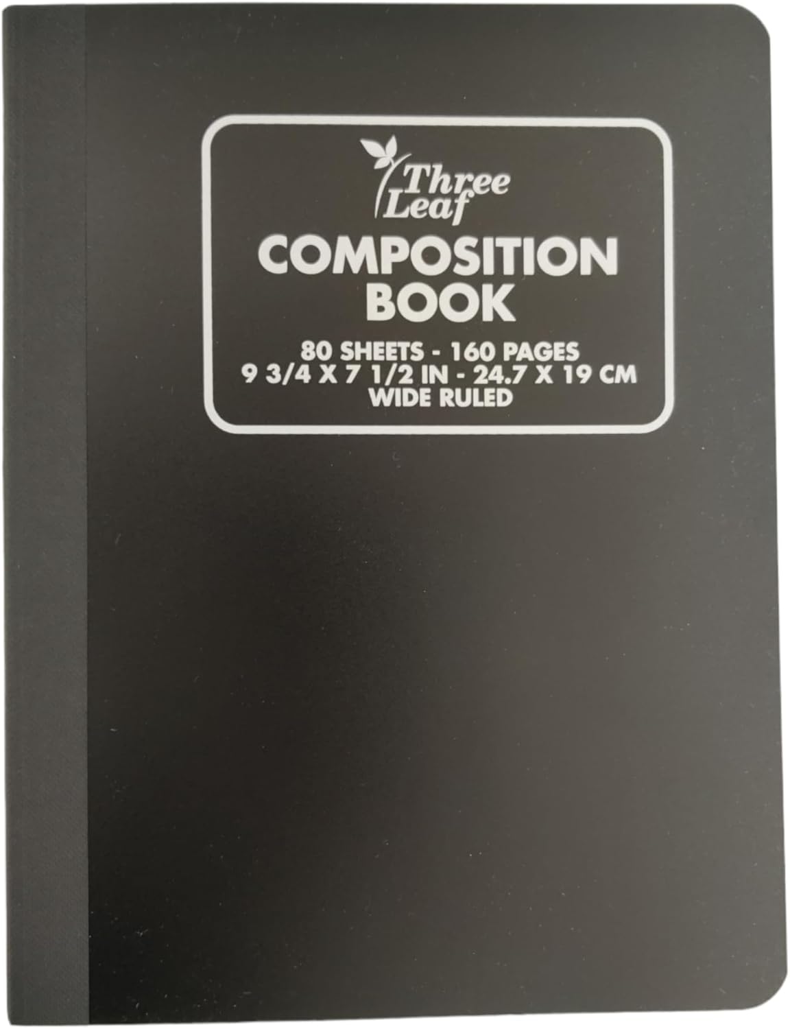 three leaf 80 Sheets, 9-3/4 X 7-1/2, Assorted Poly Cover Composition Notebook, Wide Ruled, Pack Of 12, Writing Journal Notebook, Home School Supplies For College Students & K-12, Poly Cover Notebook