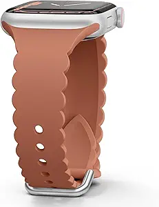 Sunnywoo Lace Sport Silicone Band Compatible with Apple Watch 38mm 40mm 41mm 42mm 44mm 45mm 46mm 49mm for Women, Soft Wristband Waterproof Replacement for iWatch Series Ultra 10 9 8 SE 7 6 5 4 3 2 1