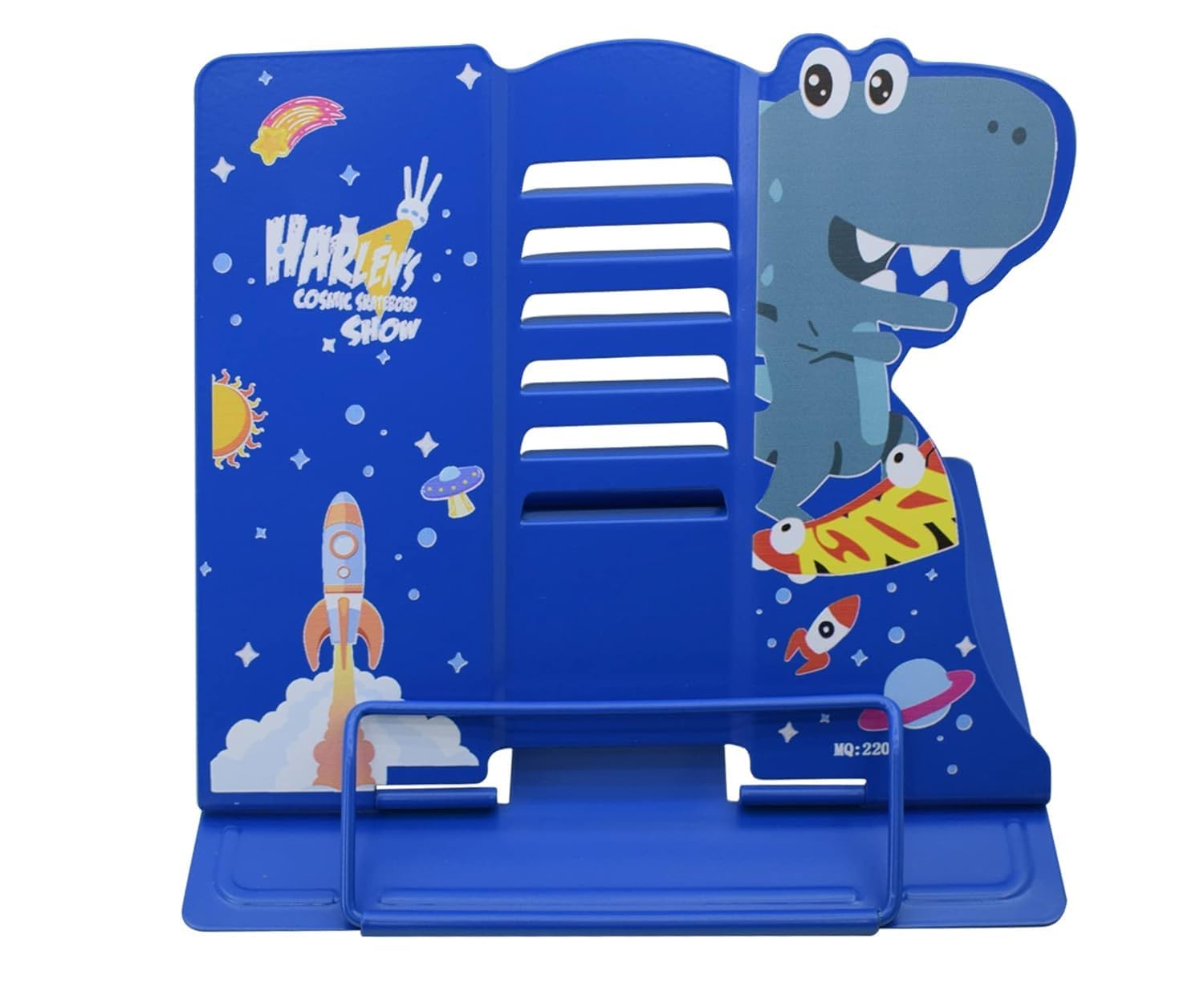 keshal Metal Reading Stand Reading Stand Cookbook Holder Multifunctional Bookend Book Stand Children's Bookends Book Stand Multifunctional Bookshelf (Metal Reading Stand Dinosaur)