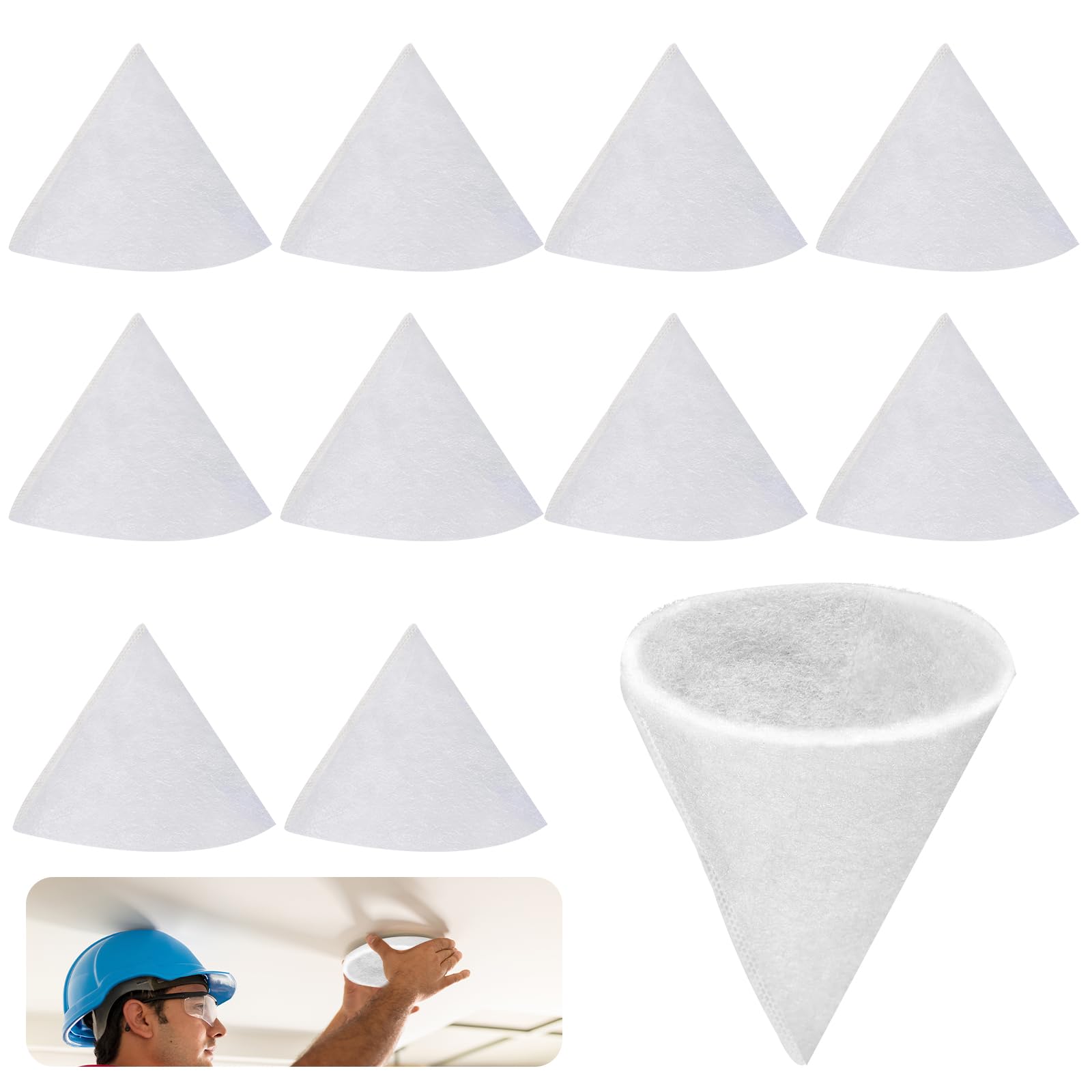 10 Pack Ventilation Cone Filter, G4 Replacement Mat, DN125, 125Mm & 180Mm, for Extract Fan Dust Pollen Pet Hair