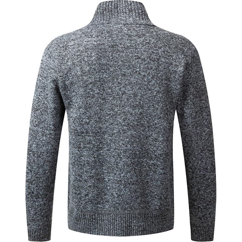 Men's Zip Up Turtleneck Knit Sweater，Cardigans Slim Fit2