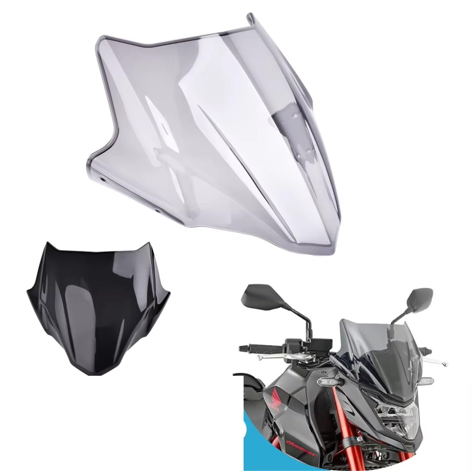 Para CB 750 Para CB750 2023 2024 Parabrisas Deflector Aire Delantero Motocicleta Motor Pantalla Protectora Parabrisas Motocicleta Pare-brise(Smoke)
