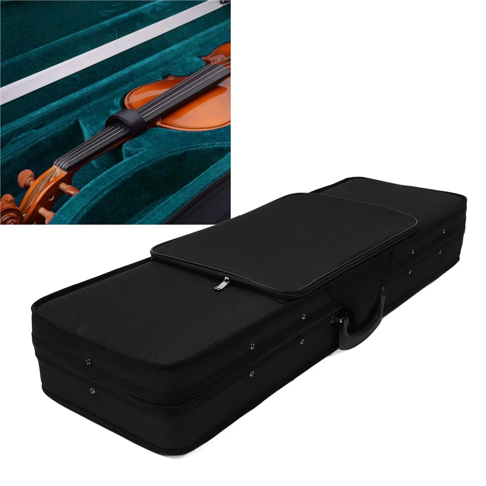 Funda para violín Estuche rígido for violín 4/4, rectangular, de tela Oxford y espuma, ligero, for violinista