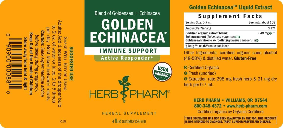 Herb Pharm Certified Organic Golden Echinacea Liquid Extract for Immune System Support - 4 Ounce - Image 9