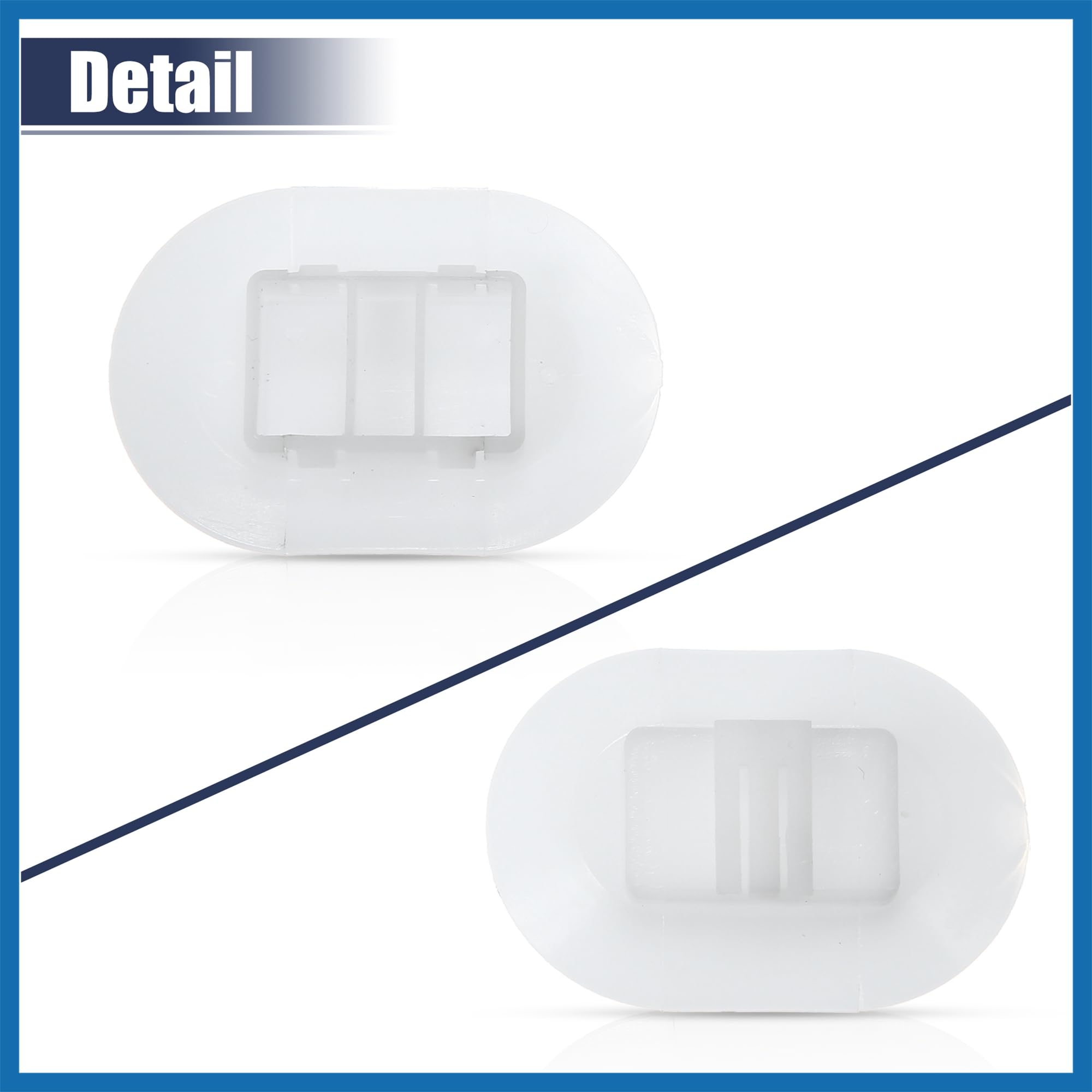 ABSOPRO Auto Gonna Fissaggio Clip Set 10pz Bianco per Citroen DS3