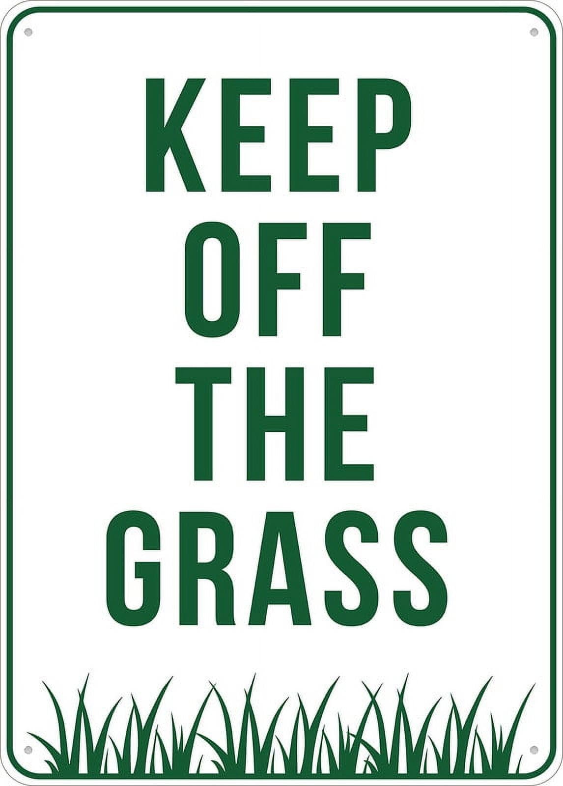 Peiyeety A02 Keep Off Grass Sign Outdoor Signs Aluminum 12X16 Inches Uv Ink Printed For House And Business