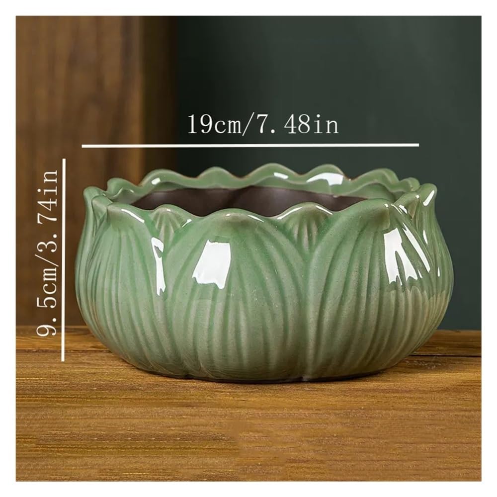 Dekoracyjne donice na rośliny doniczkowe, Doniczki z możliwością napełniania wodą, ceramiczne doniczki hydroponiczne, duże doniczki w kształcie retro, Idealne doniczki dla roślin do użytku wewnątrz i
