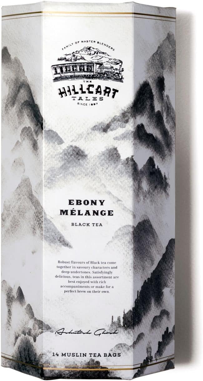 HILLCART TALES The Ebony Melange Assorted Black Tea - 14 Teabags, 31.5 Gram