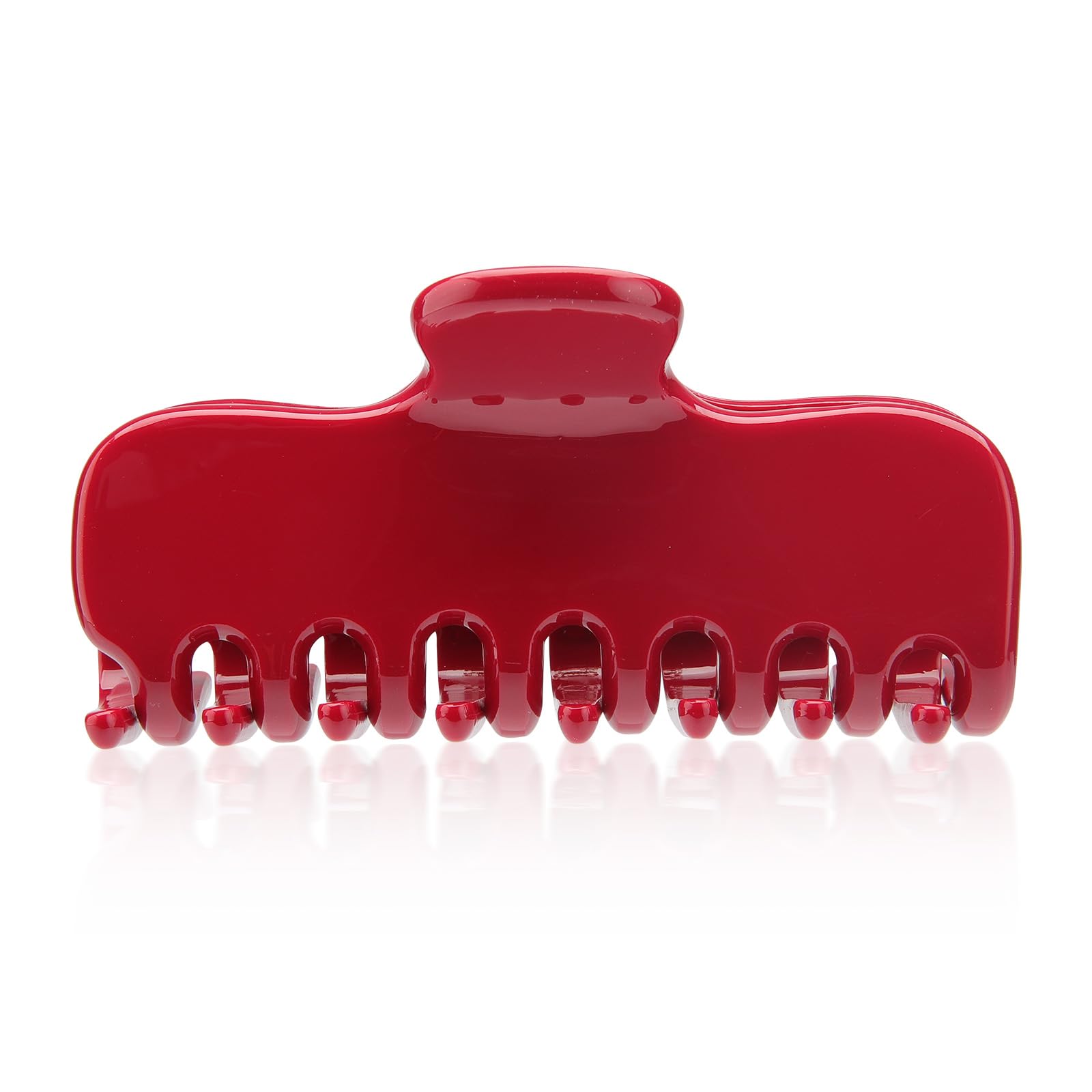 HAIMEIKANG Pinza para el cabello rojo de acetato grueso y duradero para cabello fino y fino