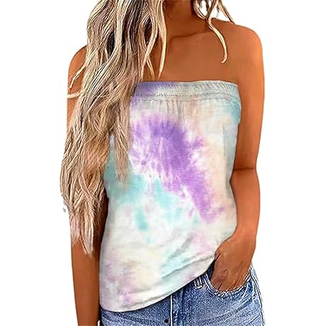 Flowy and Flattering Tie Dye Tube Top: Express Your Style