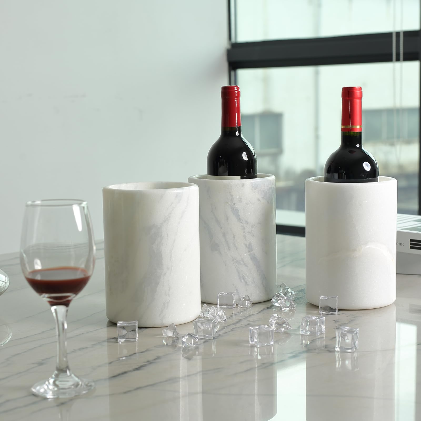 Marble Wine Chiller - Elegant Wine Cooler & Lamp Shade -2