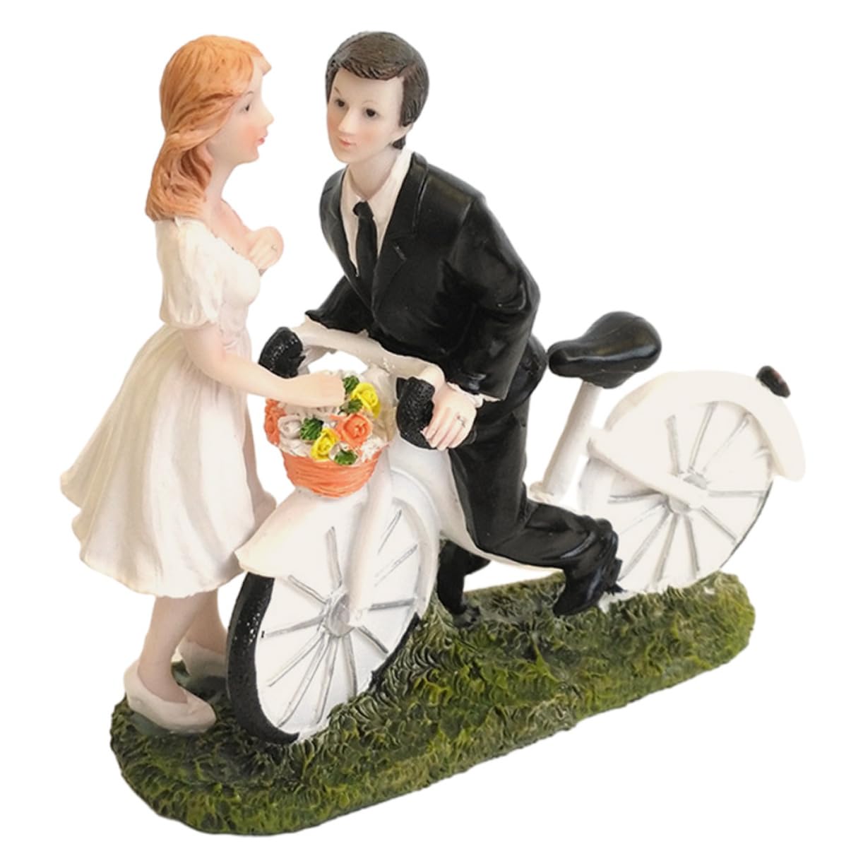 PRETYZOOM 3St Kuchenpuppe hochzeitsfiguren wedding Hochzeitsgeschenkidee wedding favours Hochzeitstorte Topper figur braut und bräutigam Hochzeitsdekoration aus Harz zartes Kuchendekor