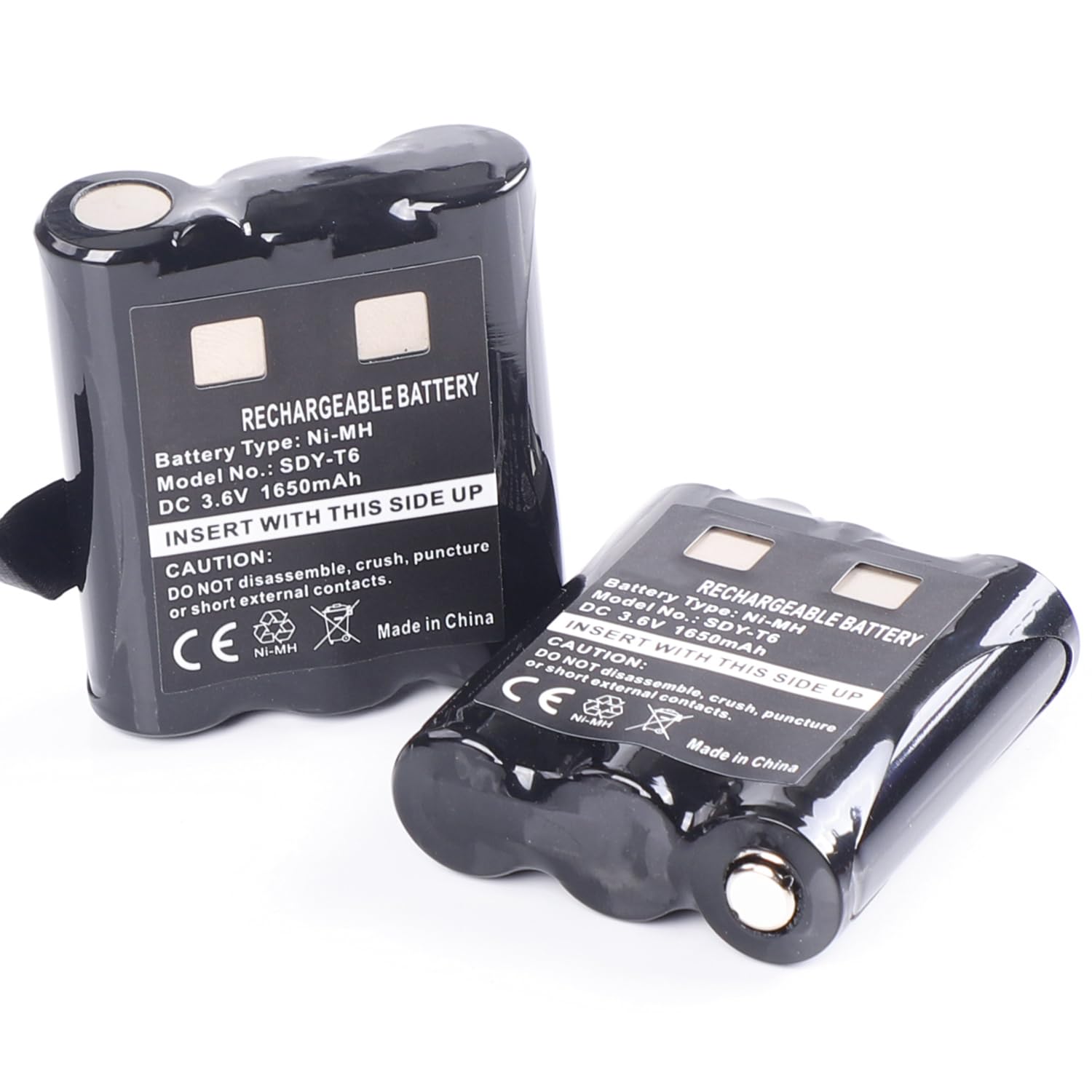 2Pcs 1650mAh 3,6V AA Rechargeable Ni-MH Batterie de Rechange pour Motorola Radio TLKR T92 H2O T82 Extreme T62 T605 H2O T800 PMNN4477AR 1532 PMR446 Walkie Talkie