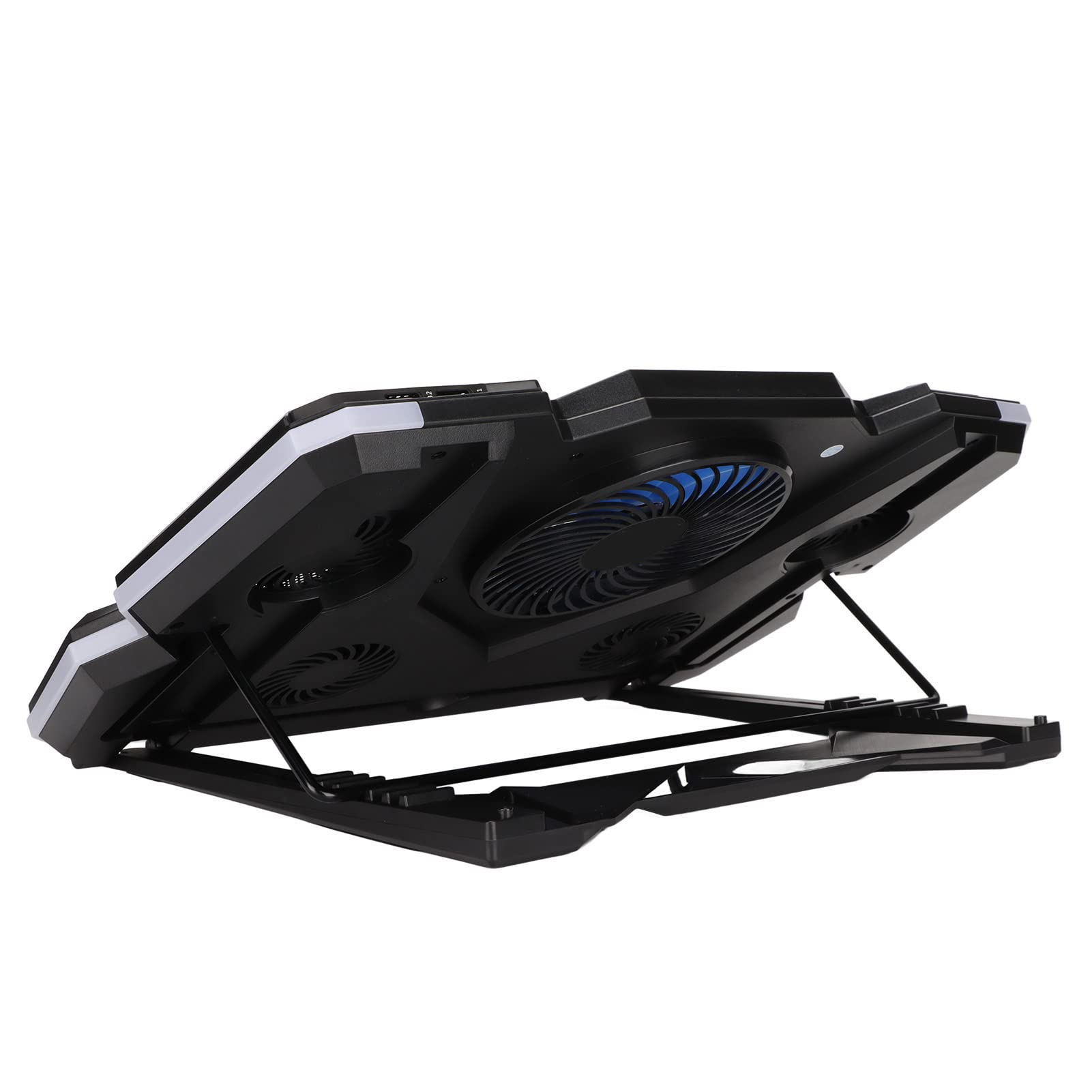 Base di raffreddamento per laptop 12 modalità RGB 7 supporti in altezza Ventola di raffreddamento per laptop da gioco con schermo LED e controllo touch per giochi e lavoro su
