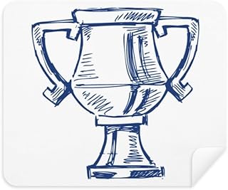 Football Championship Trophy Blue Cleaning Cloth Screen Cleaner 2pcs Suede Fabric