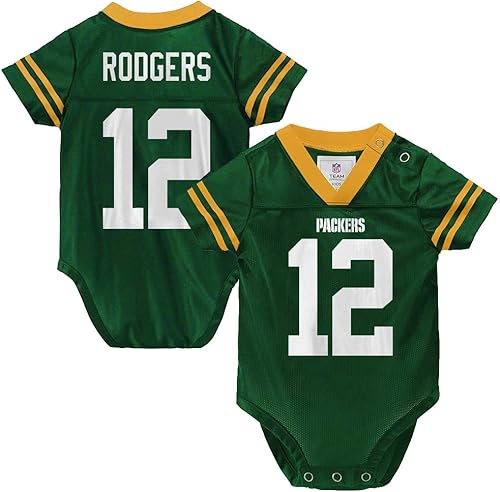 Outerstuff NFL - Body para recién nacidos con nombre y número del equipo