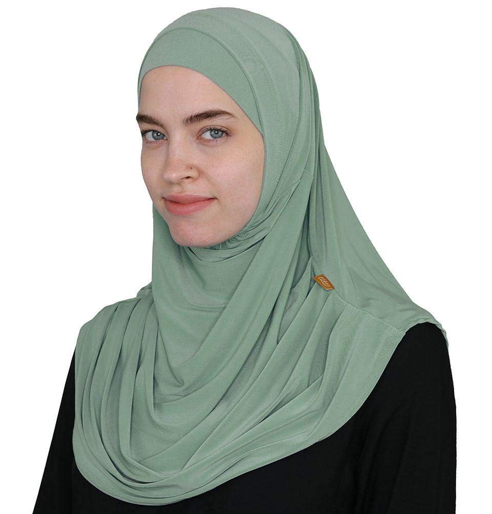 ModefaFirdevs Islamic Practical Two-piece Amira Hijab Turkish Scarf Muslim Easy Instant Ready-to-Wear Headscarf