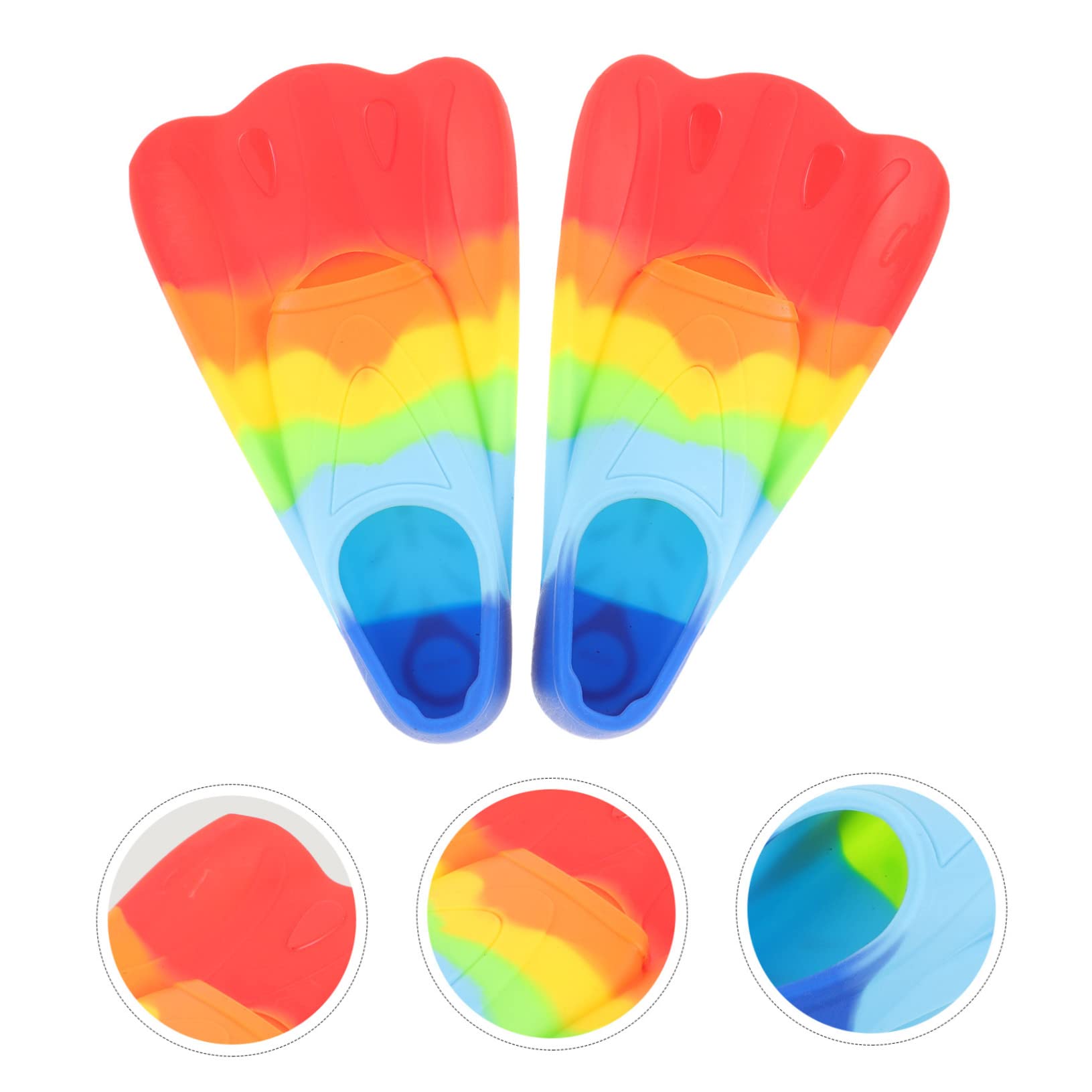 Fins de Natation Garçon Fille Silicone Flexible Légères pour Entraînement Confortable pour Snorkeling Natation