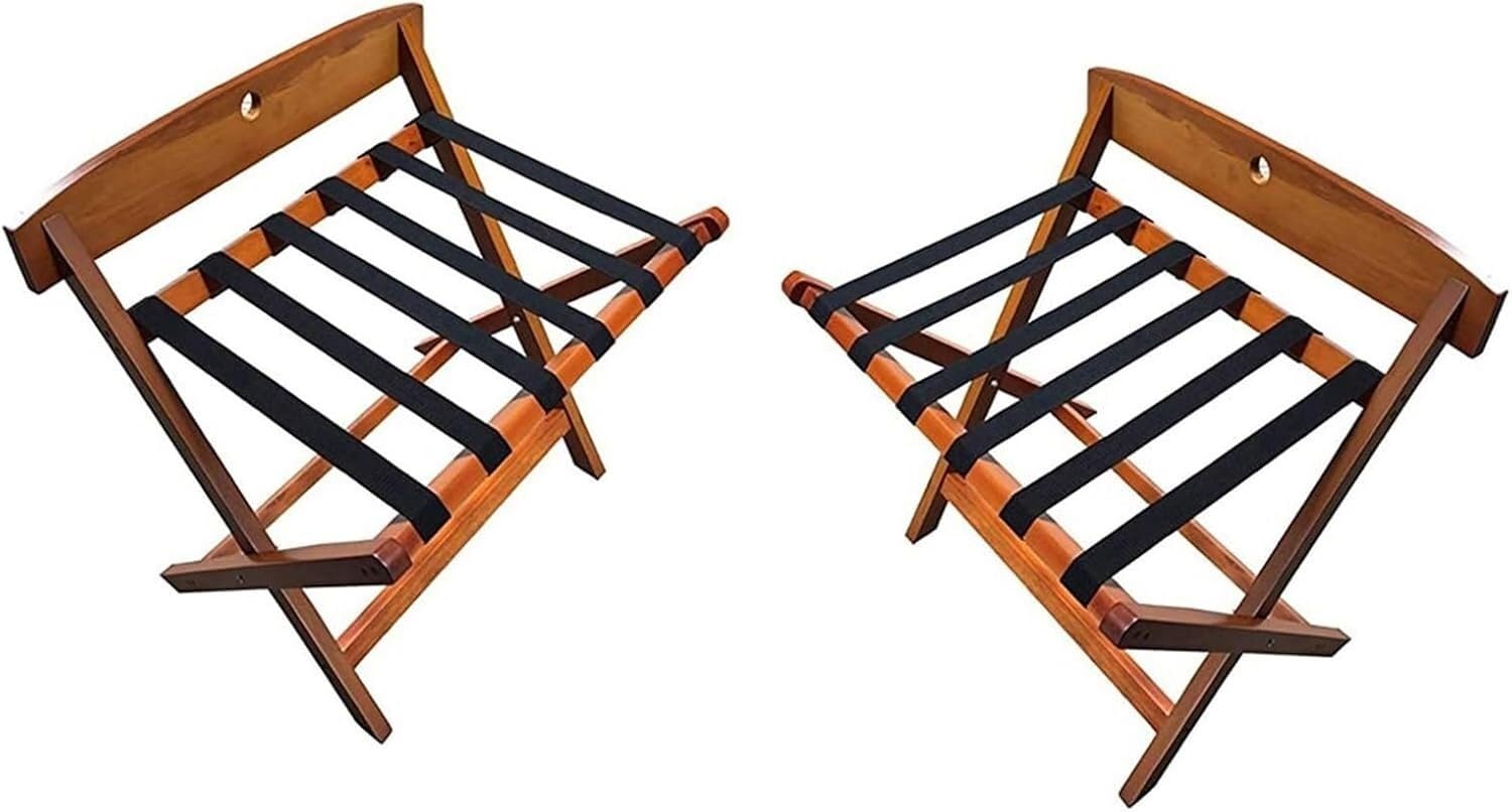 MSHGSKU Luggage rack Wooden Folding Luggage Rack - Suitcase Stand - Solid Wood Hotel Suite Suitcase Rack Luggage Storage Rack