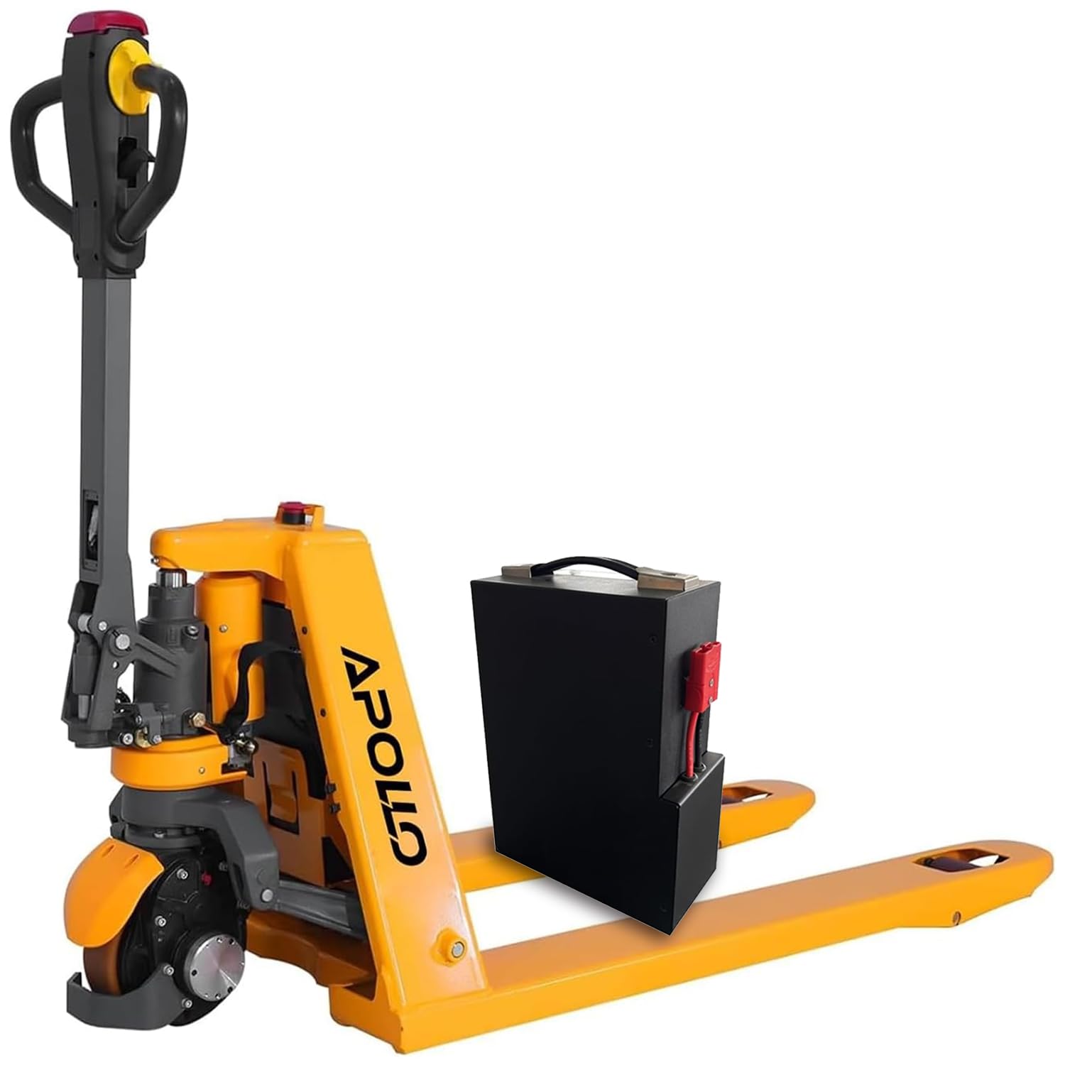 APOLLO Full Electric Pallet Jack Powered 3300lbs Capacity Mini Type Pallet Truck 48"x27" Fork Size with Extra Lithium Battery