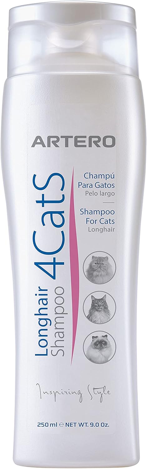Artero 4Cats Longhair Shampoo for Cats, Cat Cleaning Supplies