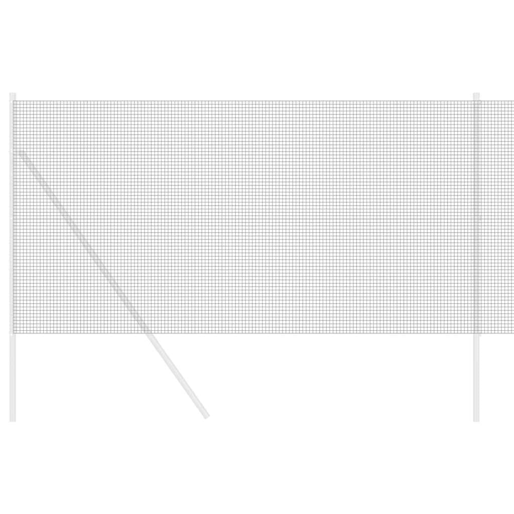 Geschweißter Drahtzaun Grau, robustes Zaunelement mit 2500x120 cm, Metall Gartengittermatte für Sichtschutz, Sicherheit und Abgrenzung auf Terrasse, Vorgarten und Grundstück