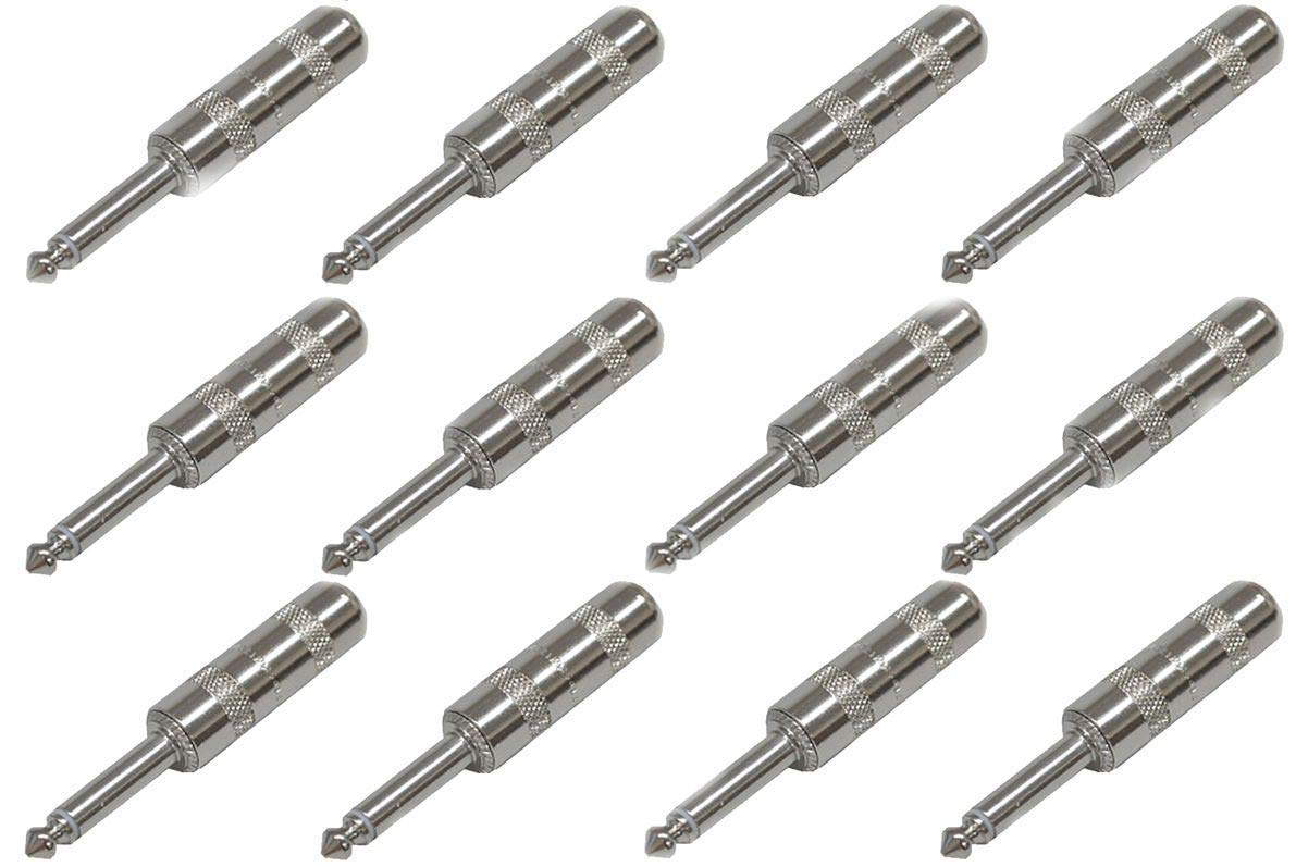 12 - New Switchcraft 280 1/4 6.35 mm 2-Conductor Mono TS Guitar Plug Solder Type