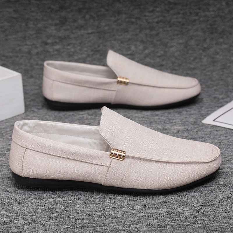 Mens Loafers Shoe Round Toe Cloth Loafer Shoes Lightweight Slip Resistant Comfortable Walking Fashion Slip-ons4