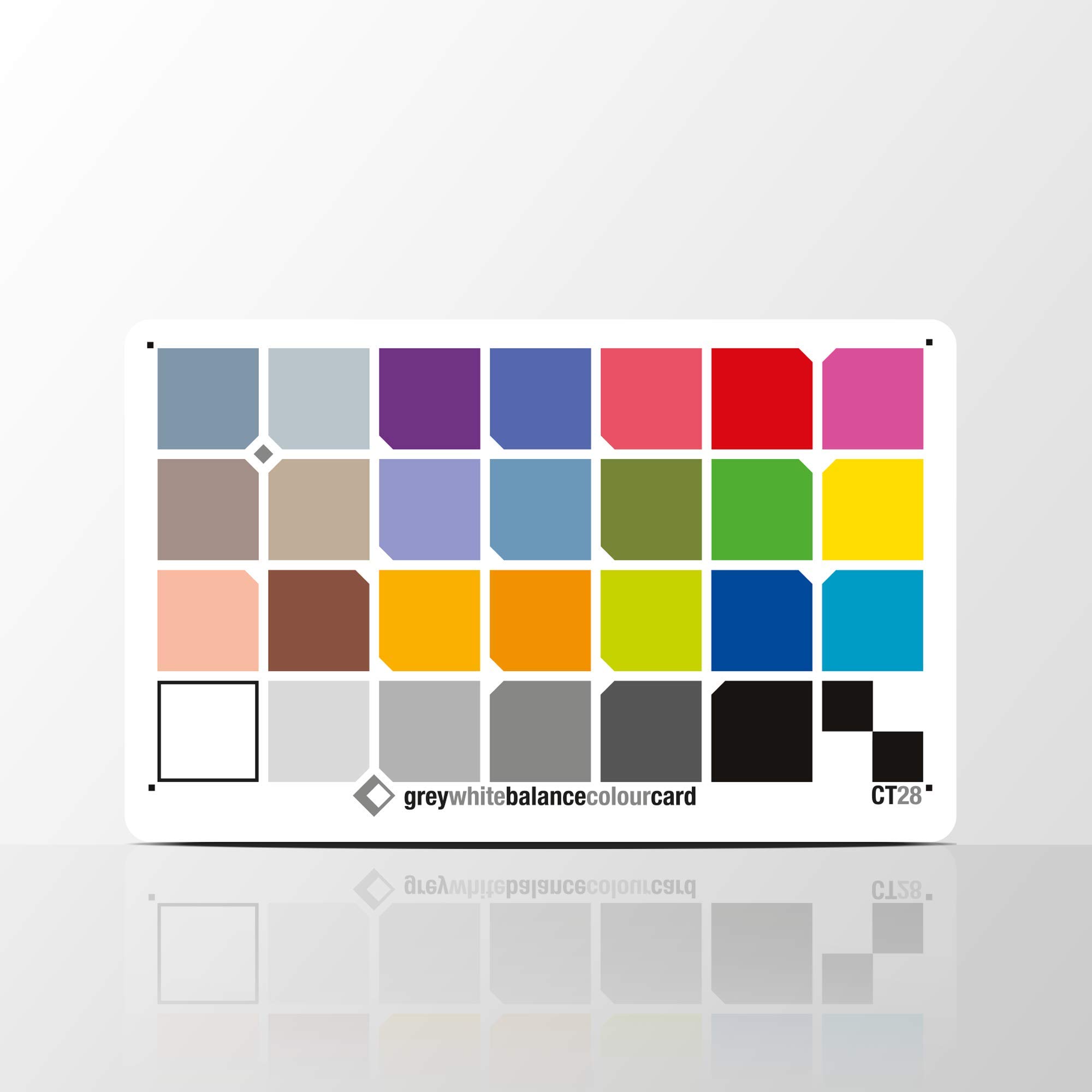 Tarjeta CT28 Color Gris para Fotógrafos y Diseñadores. Tarjeta de Crédito CT28 de 3 x 2 (86 mm x 54 mm). Tarjeta de PVC impermeable laminada mate para todas las condiciones incluyendo bajo el agua.