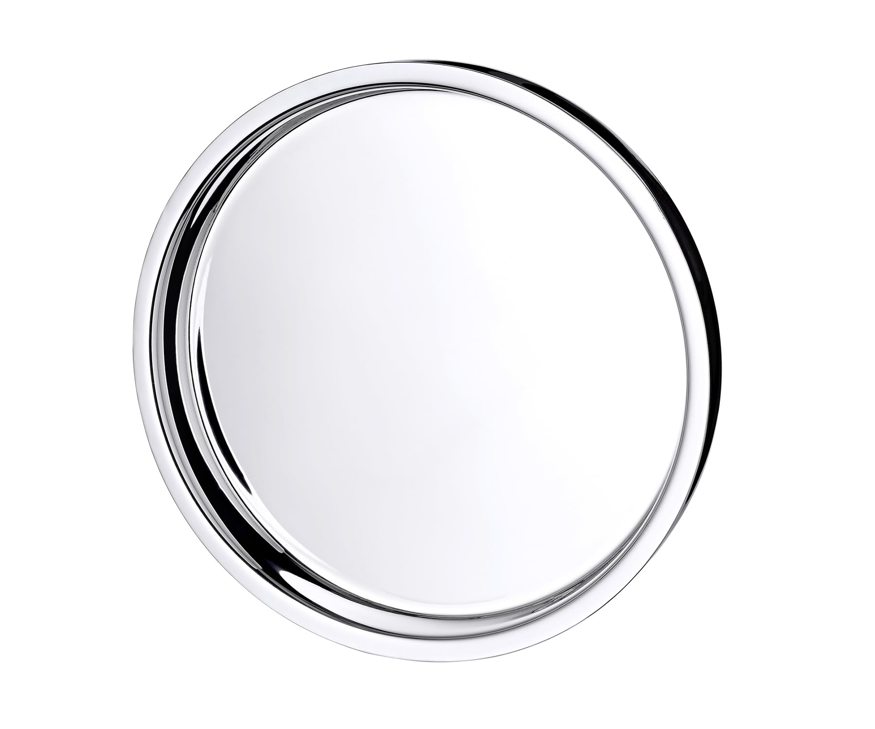 EDZARD Vassoio di servizio Alaska in acciaio inox, rotondo, diametro 32 cm, tonalità argentate