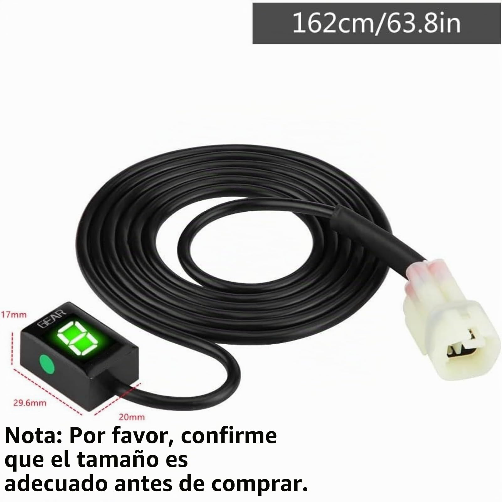 Jadeshay Indicador de Marchas de Motocicleta,Digital LED Display Indicador de Marchas Impermeable con ECU enchufe Plug and Play,Compatible con Medidor de Cambios Digital de 6 Velocidades