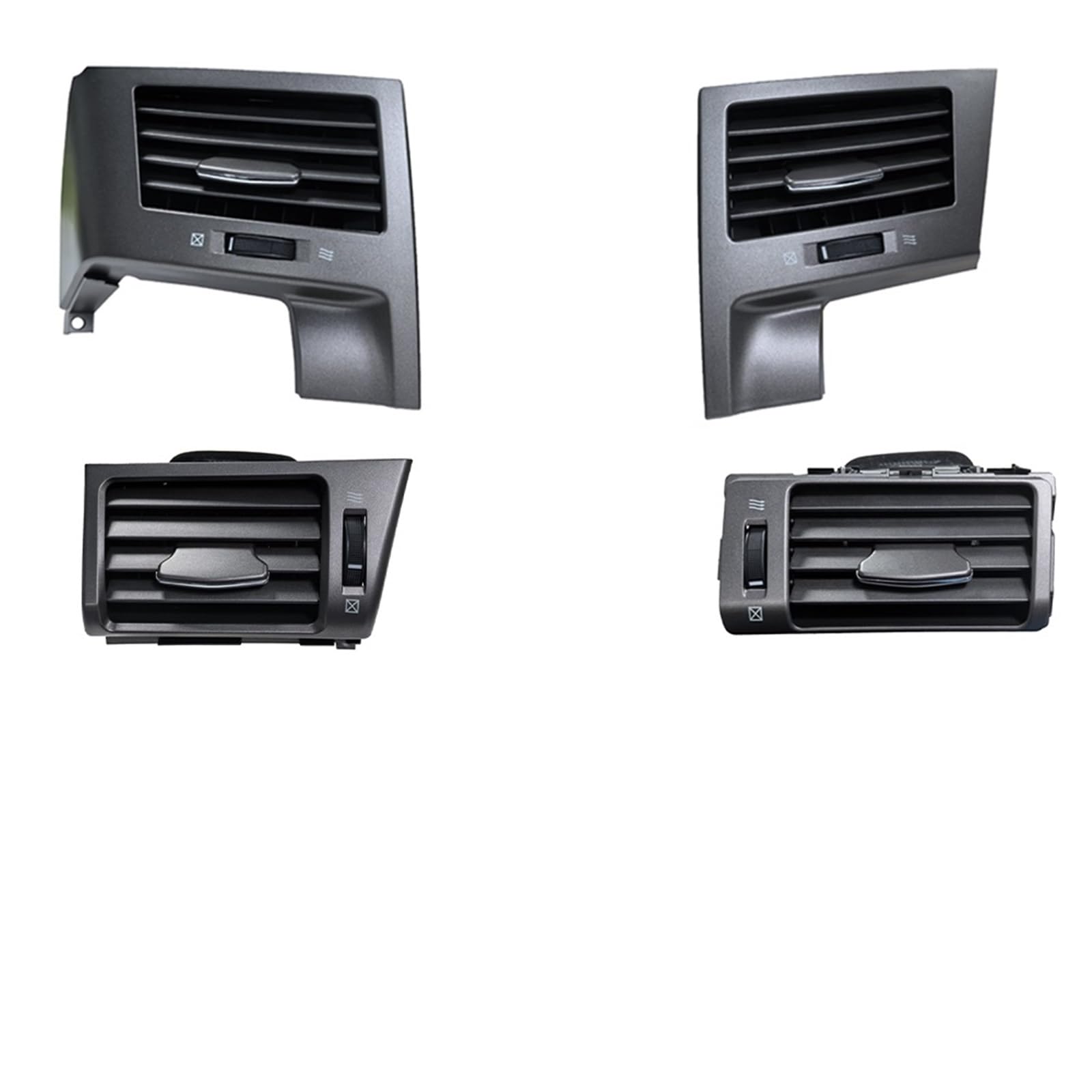 Haggydc Black 4Pcs Air Conditioning Vent Fit For Lexus Lx570 Lx450 Lx460 2007-2017 Dashboard Air Outlet Penal Air Conditioner Outlet(Black 4Pcs)