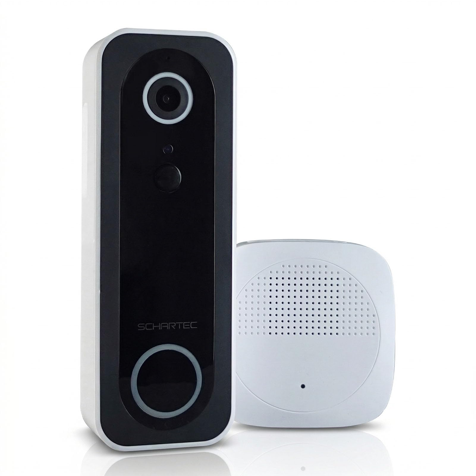 Schartec Smarte Video-Türklingel WLAN – 4MP Überwachungskamera Außen, Akku 5200mAh, PIR & Personenerkennung, 2-Wege-Audio, Nachtsicht 10m, Alexa & Google kompatibel