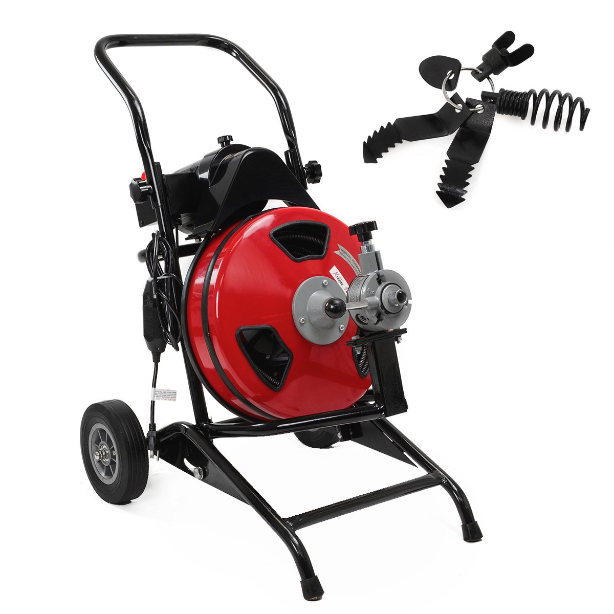 Stark USA 45093 Drain Snake Commercial w/Attachments 100' Electric Sewer Plumbing Cleaner Sink