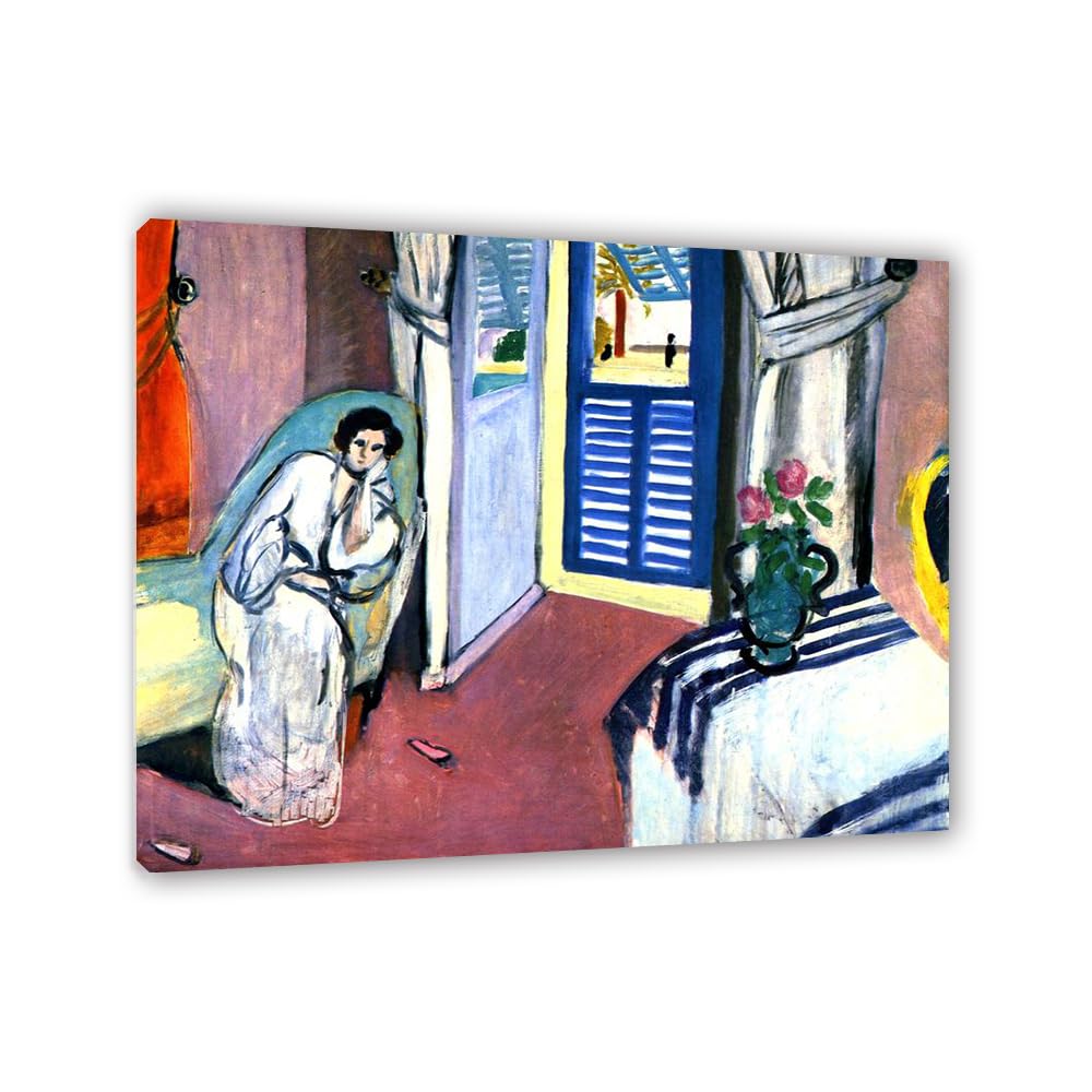 MYCGGDGH Henri Matisse Painting Reproduction Woman on a Sofa famous art poster Henri Matisse wall decor for bedroom Picture for living room Bathroom Office 70x60cm(28x24in) Frame