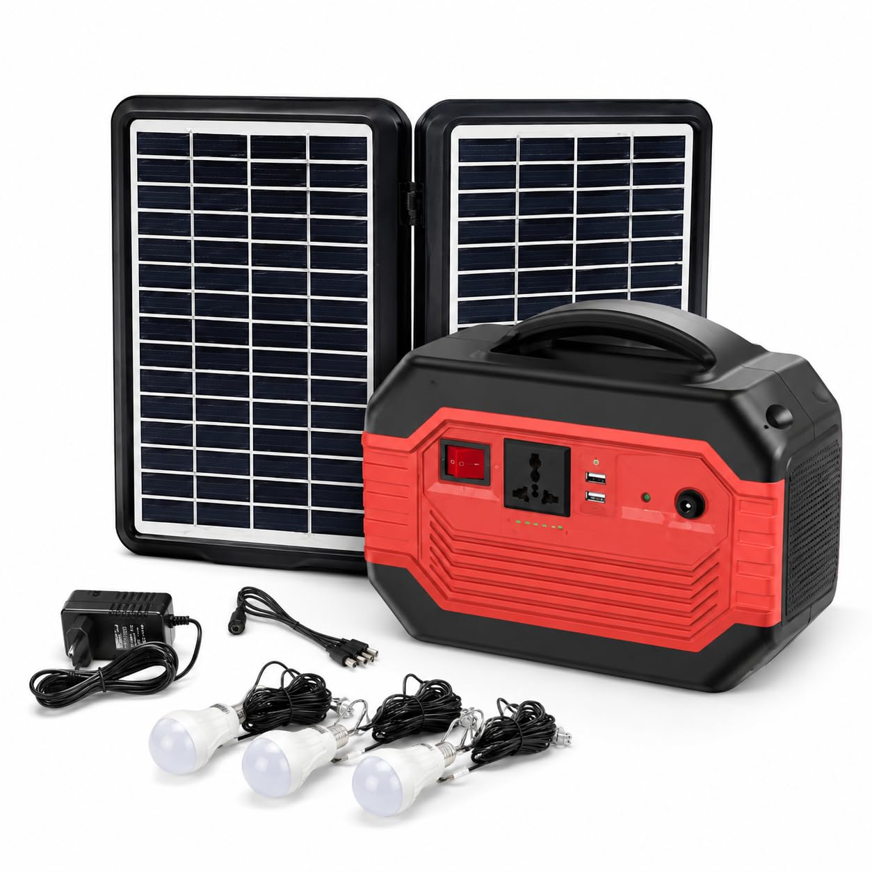 DRUMSTONE { 2026 Brings 5 Years Warranty } Solar Emergency Light System Rechargeable 4500mAh Portable Power Kit for Home Power Cut, LED Bulbs, Mobile Charging, Radio & Bluetooth-image-46
