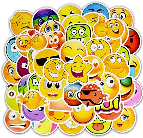 Fun Emoji Face Stickers, Teacher Reward Stickers for Prizes, Kids Party Supplies Favors Decoration Games