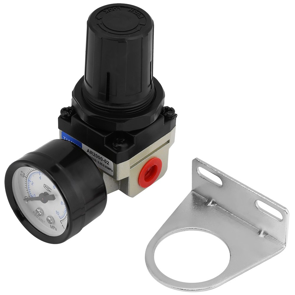 AR2000-02 Régulateur de Pression pour Filtre à Air Combos G1/4 avec Manomètre