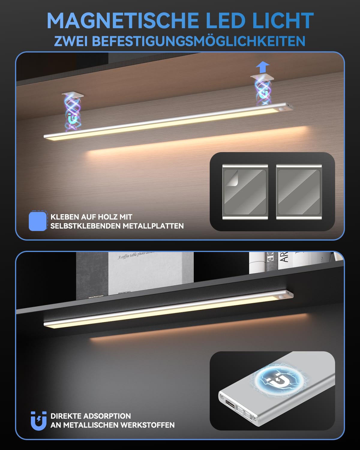 LUXULA LED Schrankbeleuchtung Mit Bewegungsmelder 6 Produktbild-Vorschau 2