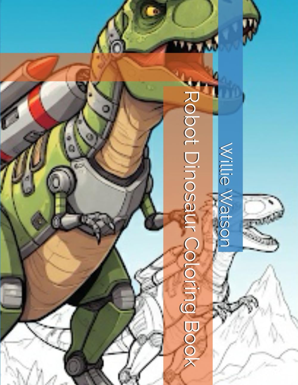 Robot Dinosaur Coloring Book