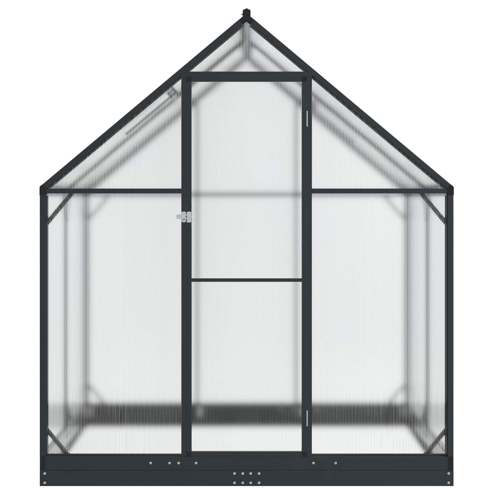 Ogród szklarnia woskowa antracyt 183,5 x 123 x 207 cm | Aluminium i stal ocynkowana, odporna na warunki atmosferyczne, regulowana wysokość, bez użycia narzędzi, design
