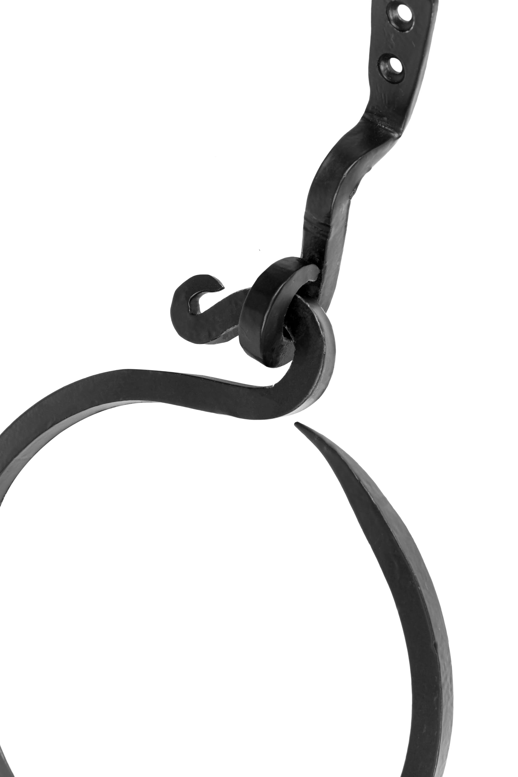 Blacksmith - Toallero de Hierro Forjado Hecho a Mano, Soporte Decorativo para Toallas (Negro)